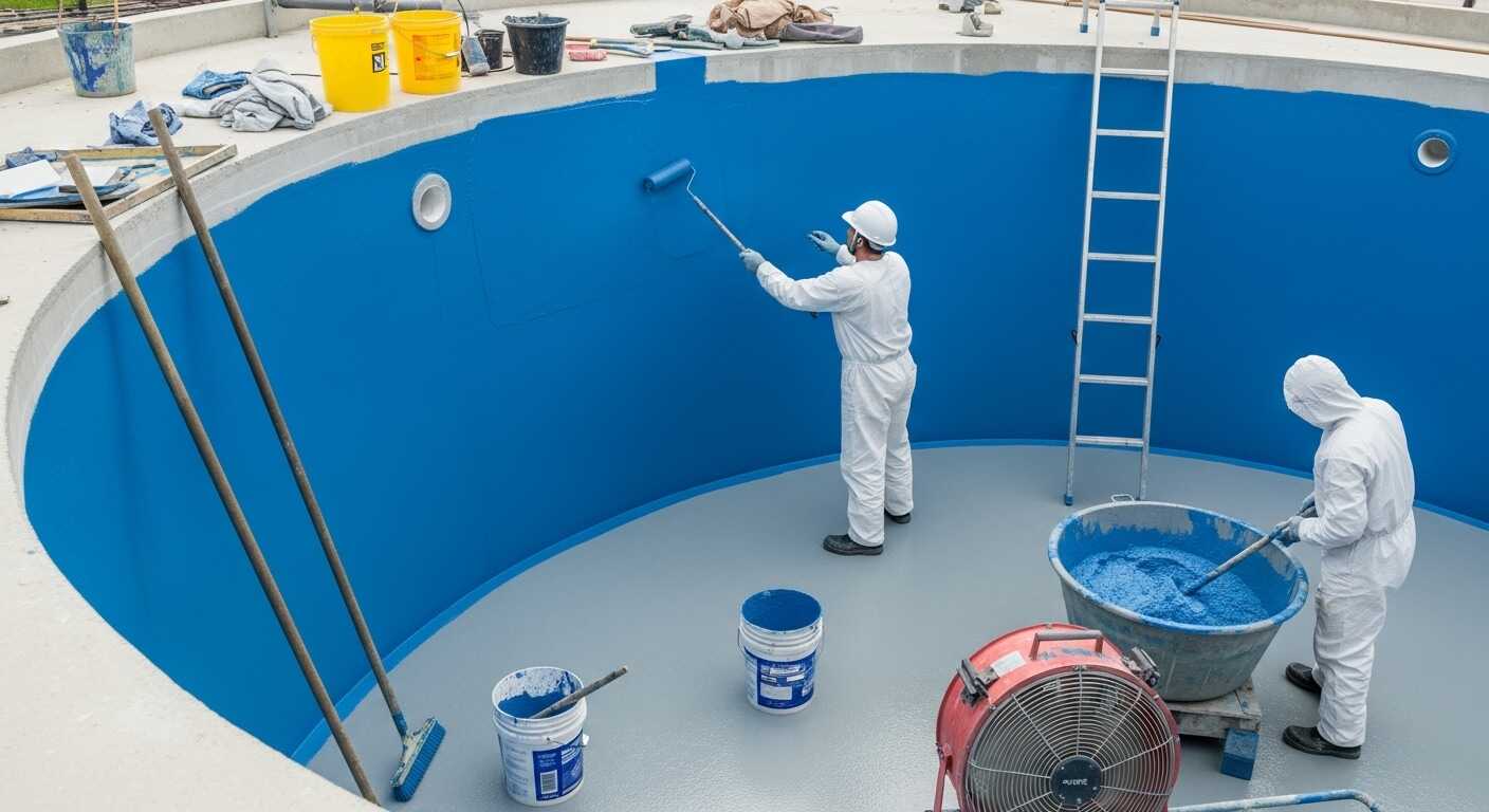 عزل خزانات المياه إيبوكسي واسمنتي