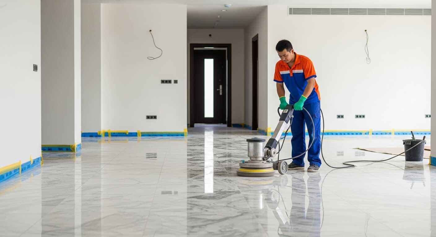 تلميع أرضيات بعد البناء